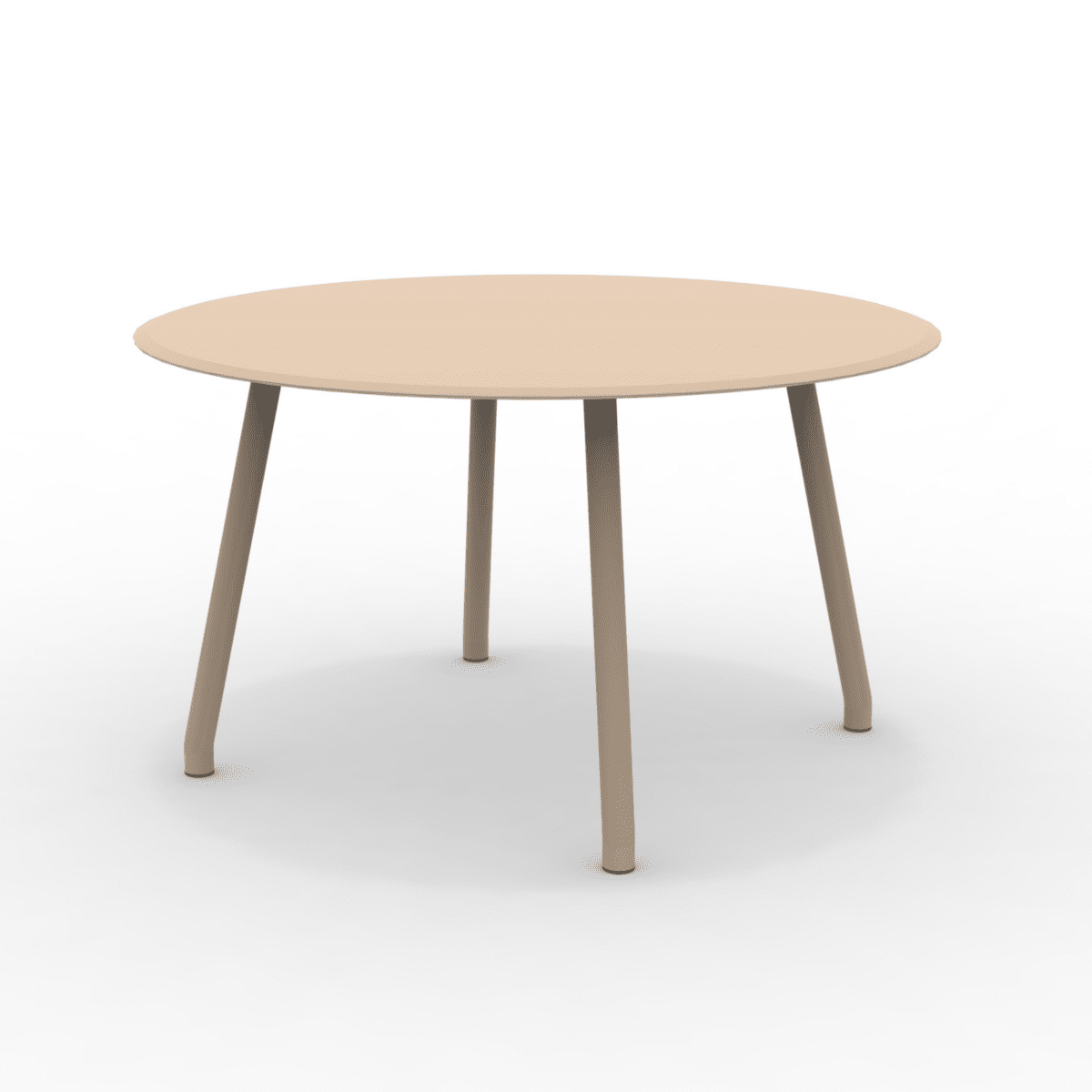 Tavolo tondo in alluminio "Verdea" da pranzo per giardino cm 130x130 75h - MondoViro