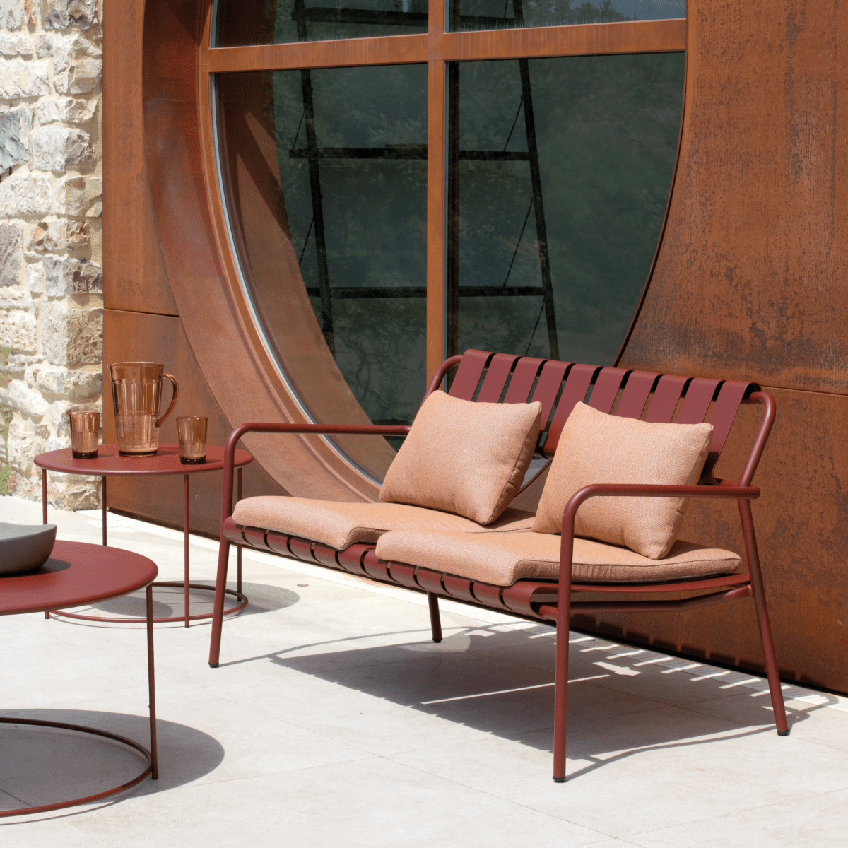 Cuscino decorativo sfoderabile per sedute da giardino in tessuto impermeabile - MondoViro