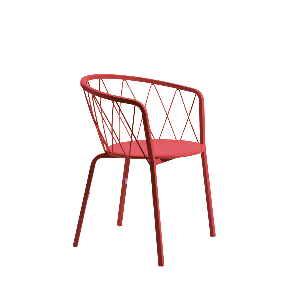 Sedia da giardino in metallo verniciato impilabili "Daisy" cm 57x55 75h
