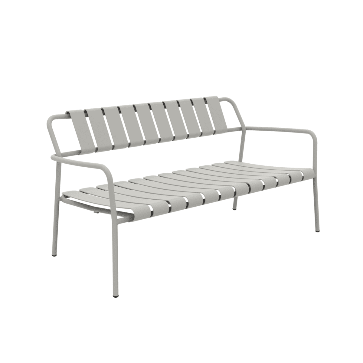 Panchina lounge in alluminio "Verdea" divanetto da giardino cm 146x70 76h - MondoViro