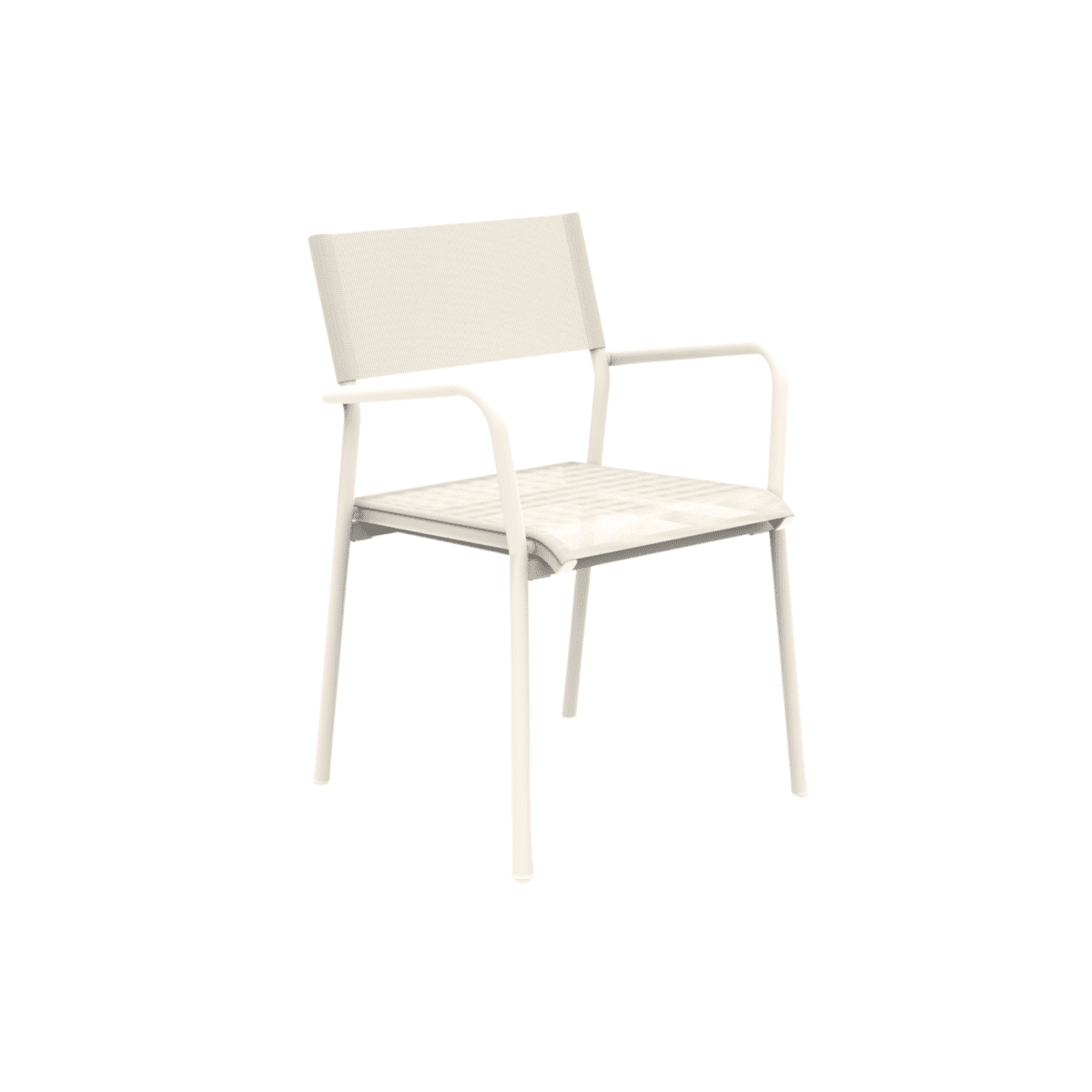 Set di sedie con seduta e schienale in telo "Emma" da giardino impilabili cm 59x56 83h - MondoViro