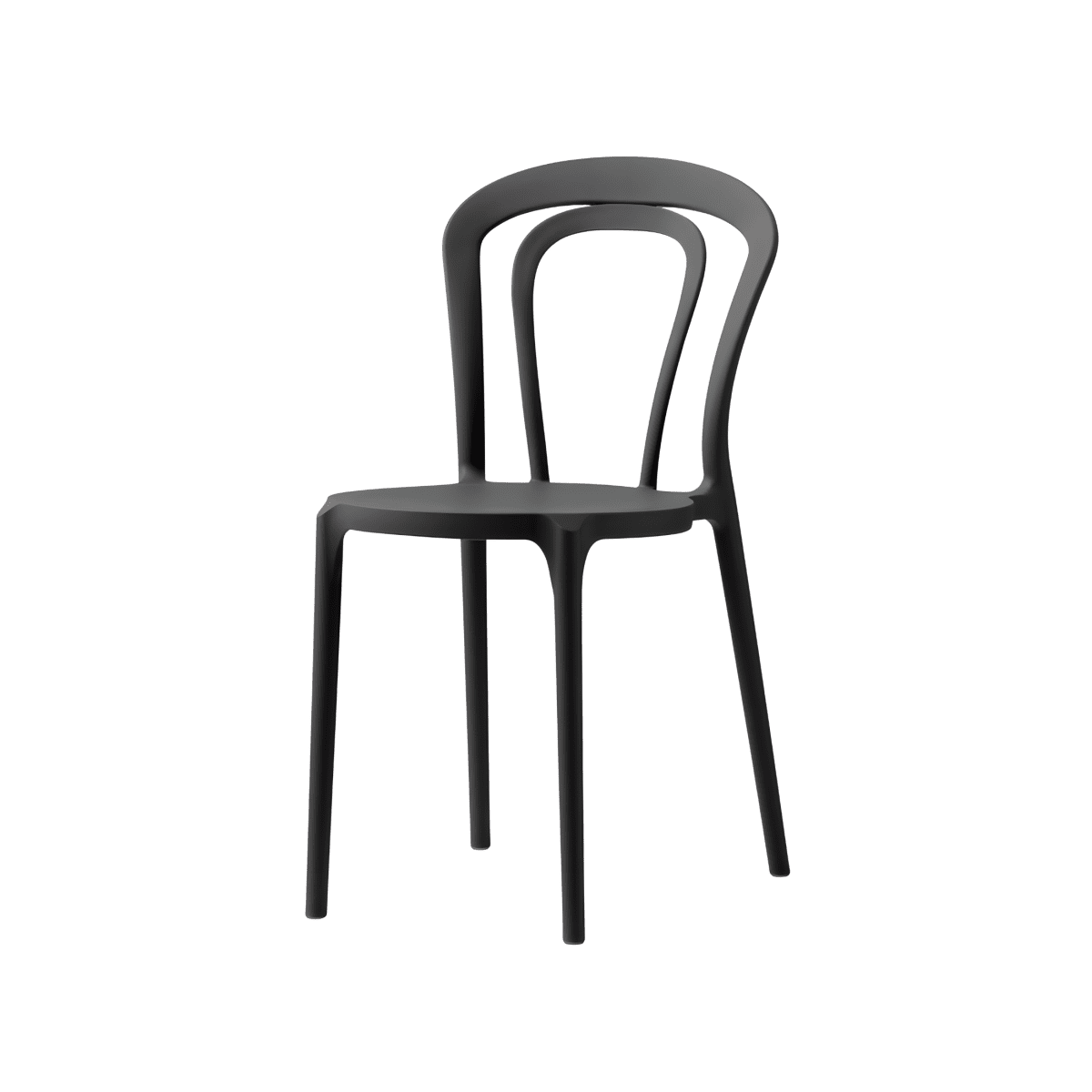 Set di sedie moderne "Caffè" in polipropilene impilabili per esterno e interno cm 53x53 83h - MondoViro