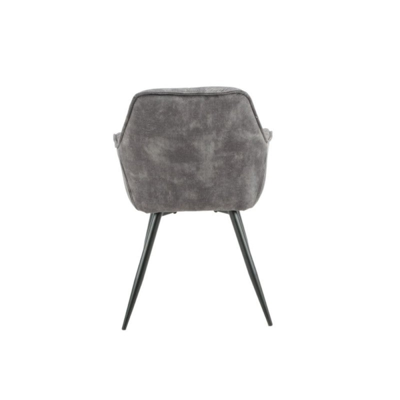 Set di sedie da pranzo "Senna" imbottite in velluto con gambe in metallo nere cm 59x60 86h - MondoViro