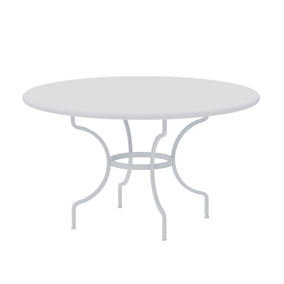 Tavolo tondo da pranzo in metallo zincato "Tosca" per giardino cm 145x145 75h - MondoViro
