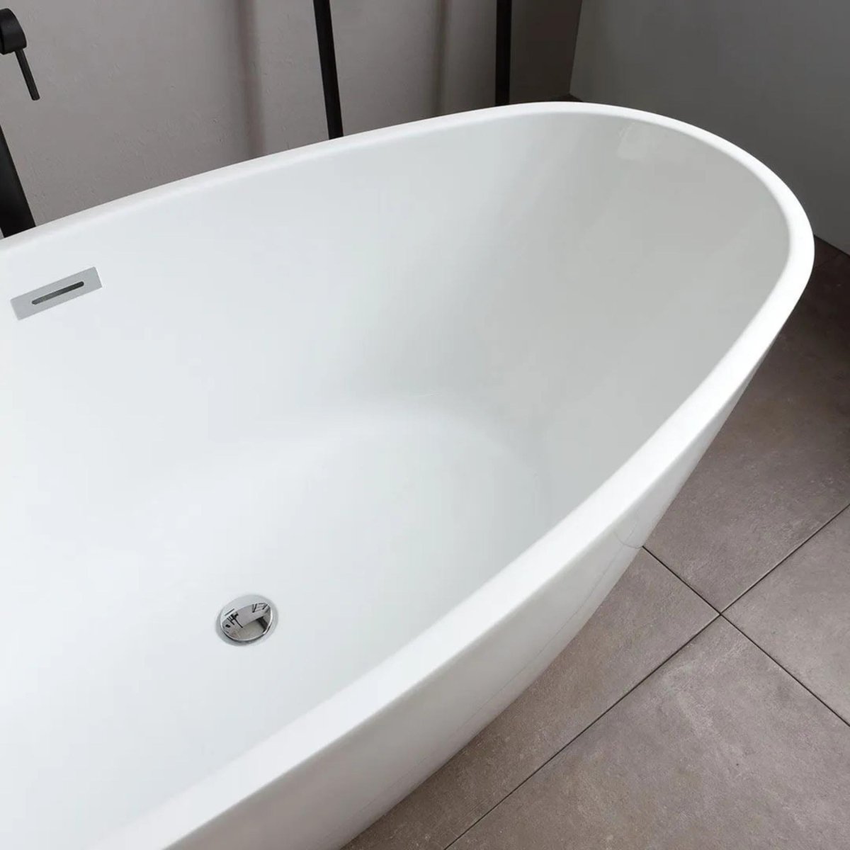 Vasca da bagno a centro stanza "Arianna" in acrilico bianco cm 170x80 55h - MondoViro