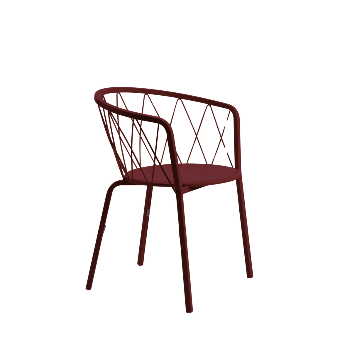 Sedia da giardino in metallo verniciato impilabili "Daisy" cm 57x55 75h