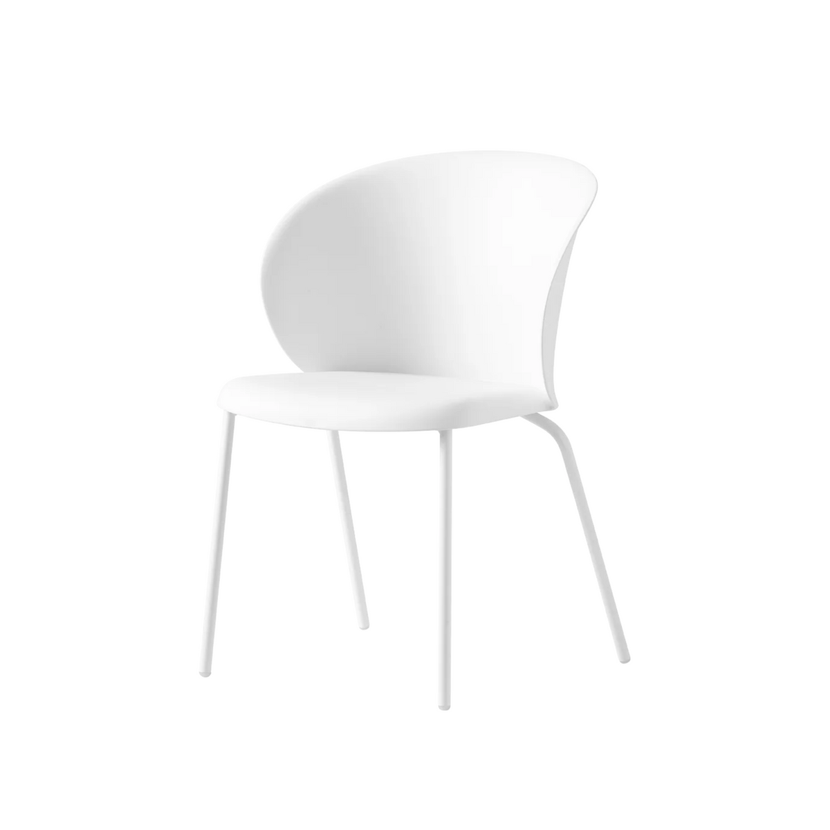 Set di sedie moderne "Tuka" in metallo e polipropilene impilabili cm 55x59 86h