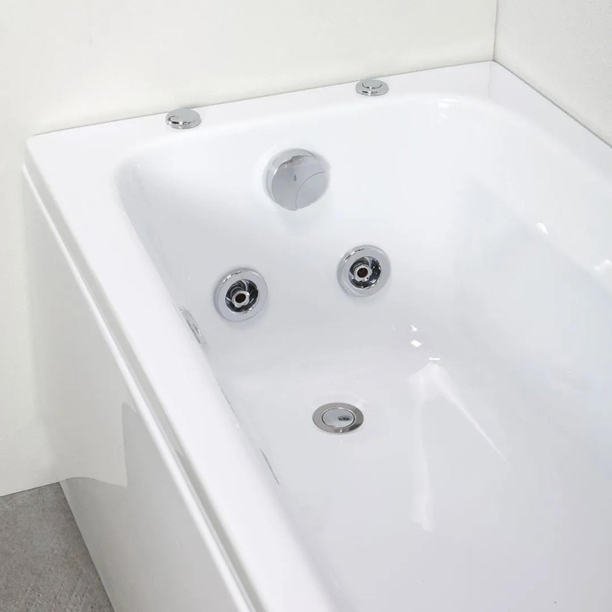 Vasca da bagno idromassaggio "Elsa" da incasso tra 3 muri in acrilico cm 170x70 58h - MondoViro
