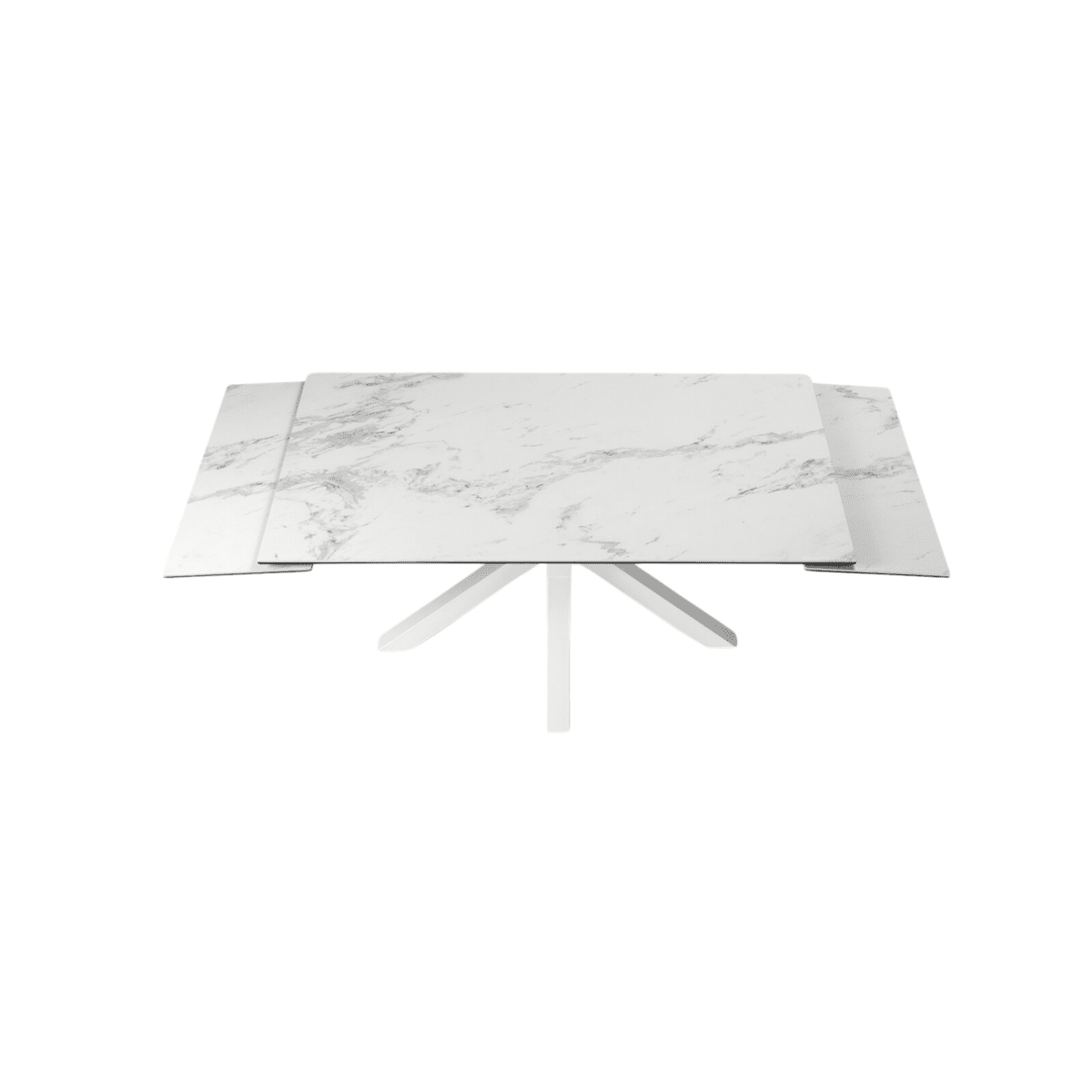 Tavolo moderno allungabile "Artik" con base in metallo fino a 10 posti - MondoViro