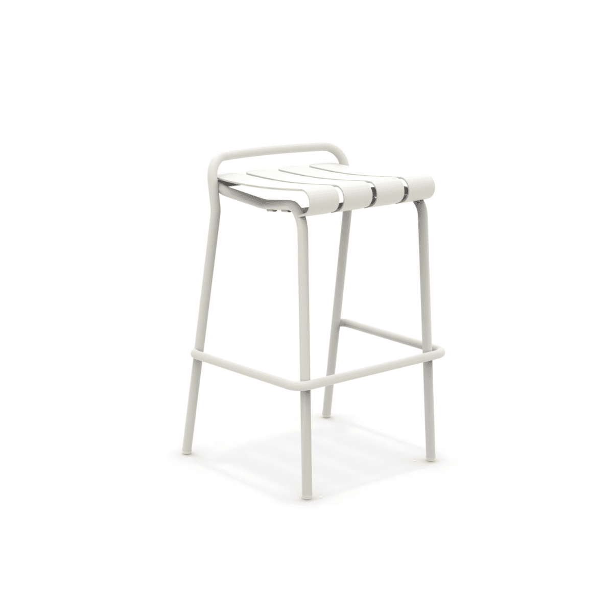 Set di sgabelli alti in alluminio "Verdea" da giardino impilabili cm 48x49 82h - MondoViro