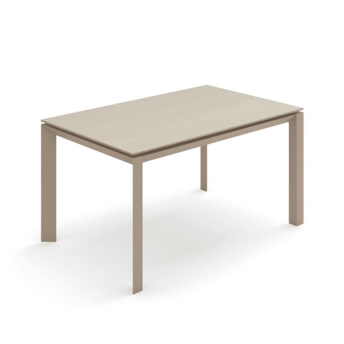 Tavolo allungabile moderno "Filo 24" piano in ceramica gambe in alluminio cm 140/220x90 75h - MondoViro