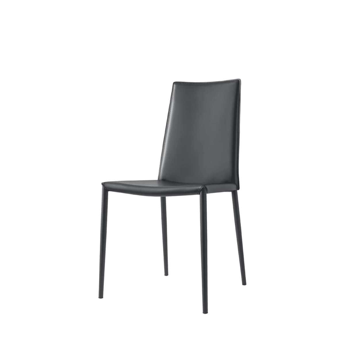 Set di sedie moderne da soggiorno "Boheme" rivestite in cuoio rigenerato cm 48x52 90h - MondoViro