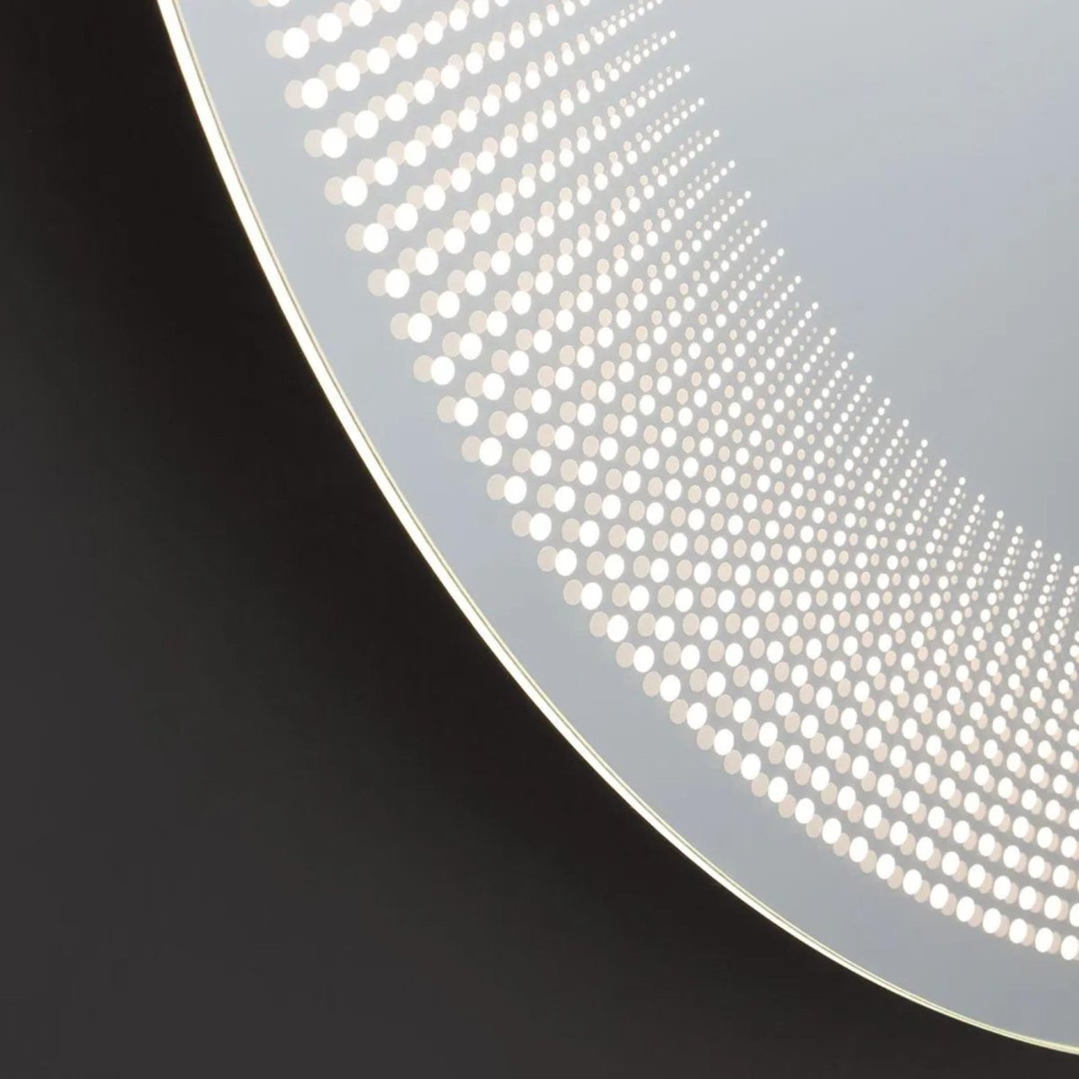 Specchio rotondo con cornice illuminata a led "Eclisse" in alluminio cm 60x60 - MondoViro
