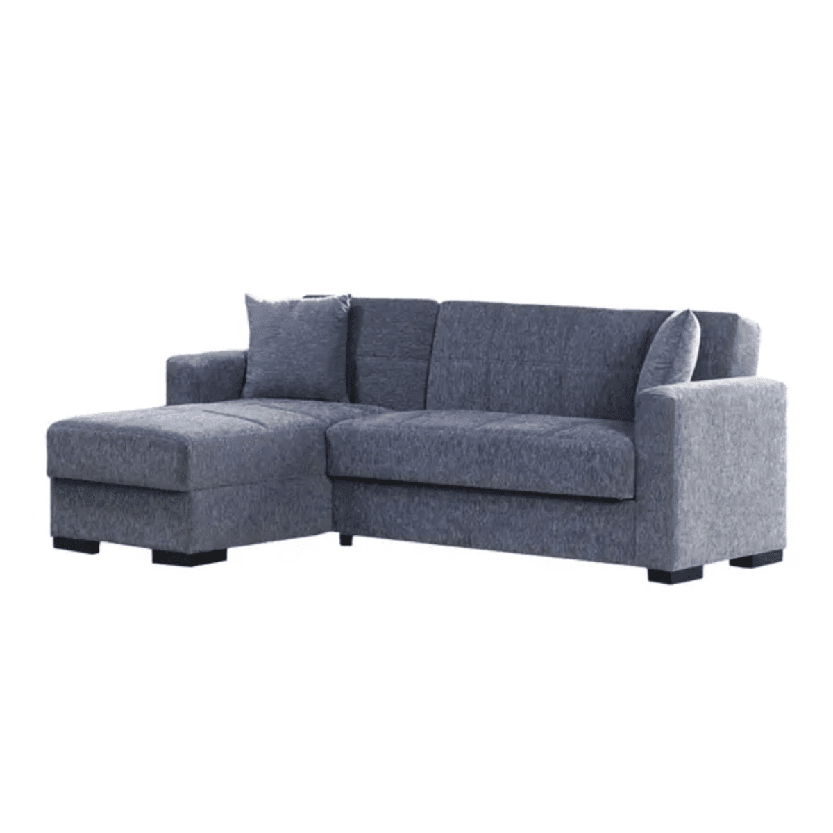 Divano prontoletto "Karida" con meridienne reversibile e vano contenitore cm 227x74/175 77h - MondoViro