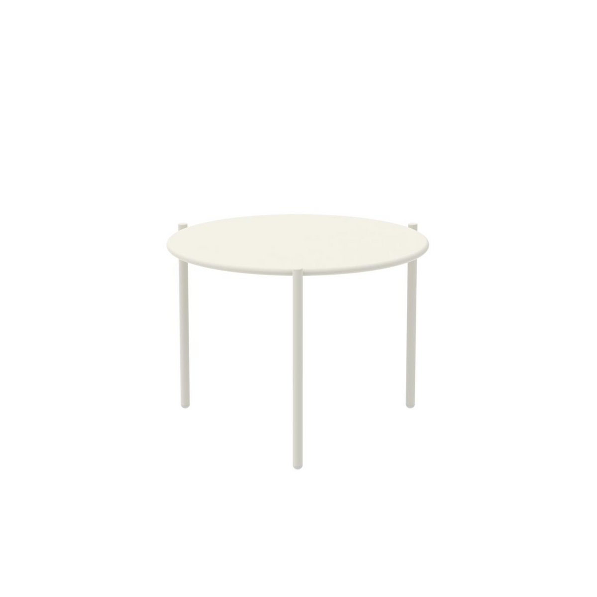 Tavolo basso da caffè tondo in metallo "Aria1" tavolino per giardino impilabile cm 60x60 46h
