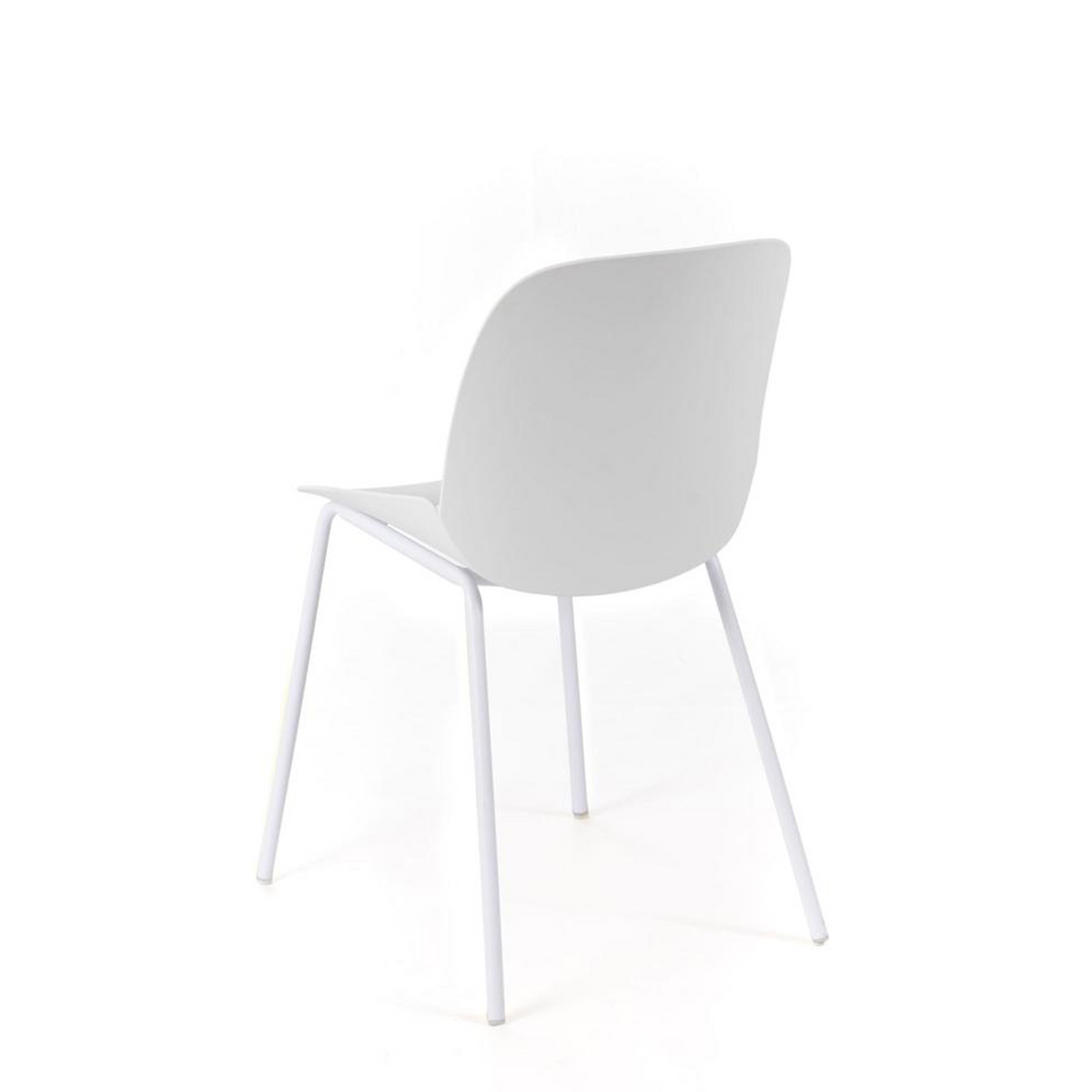 Set di sedie moderne in polipropilene "Azzurra" con struttura in metallo verniciato da soggiorno
