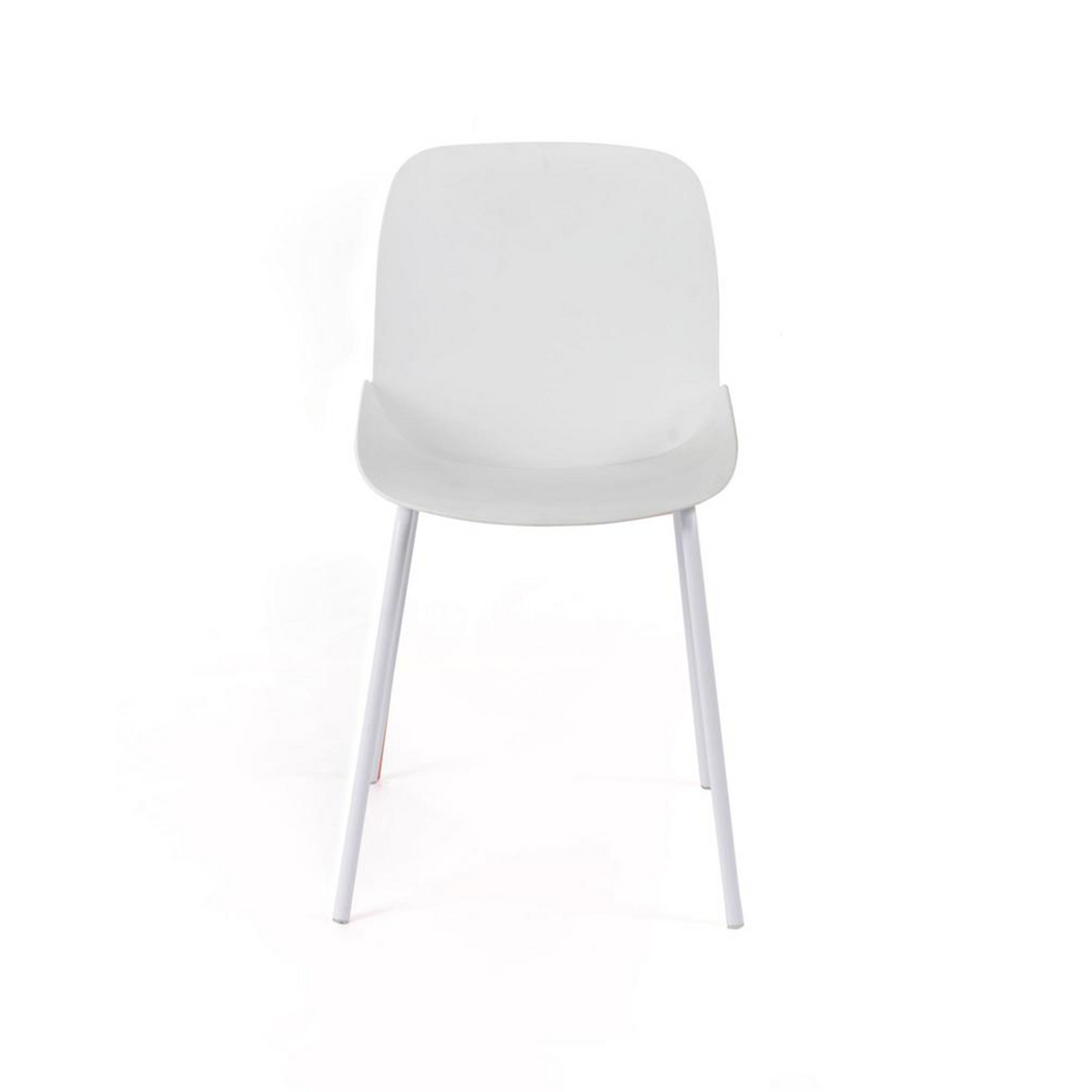 Set di sedie moderne in polipropilene "Azzurra" con struttura in metallo verniciato da soggiorno