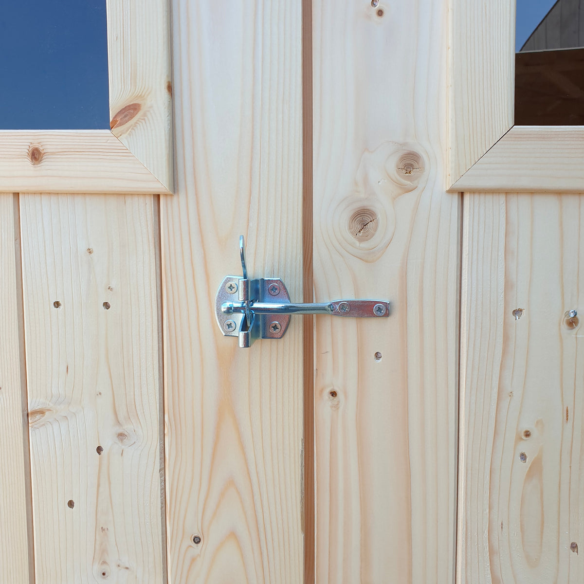 Casetta in legno da giardino "BlockHouse" porta doppia con finestra Made in Italy