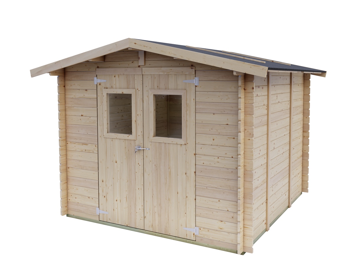 Casetta da giardino "Medion" in legno di abete naturale robusta cm 249x249 207h