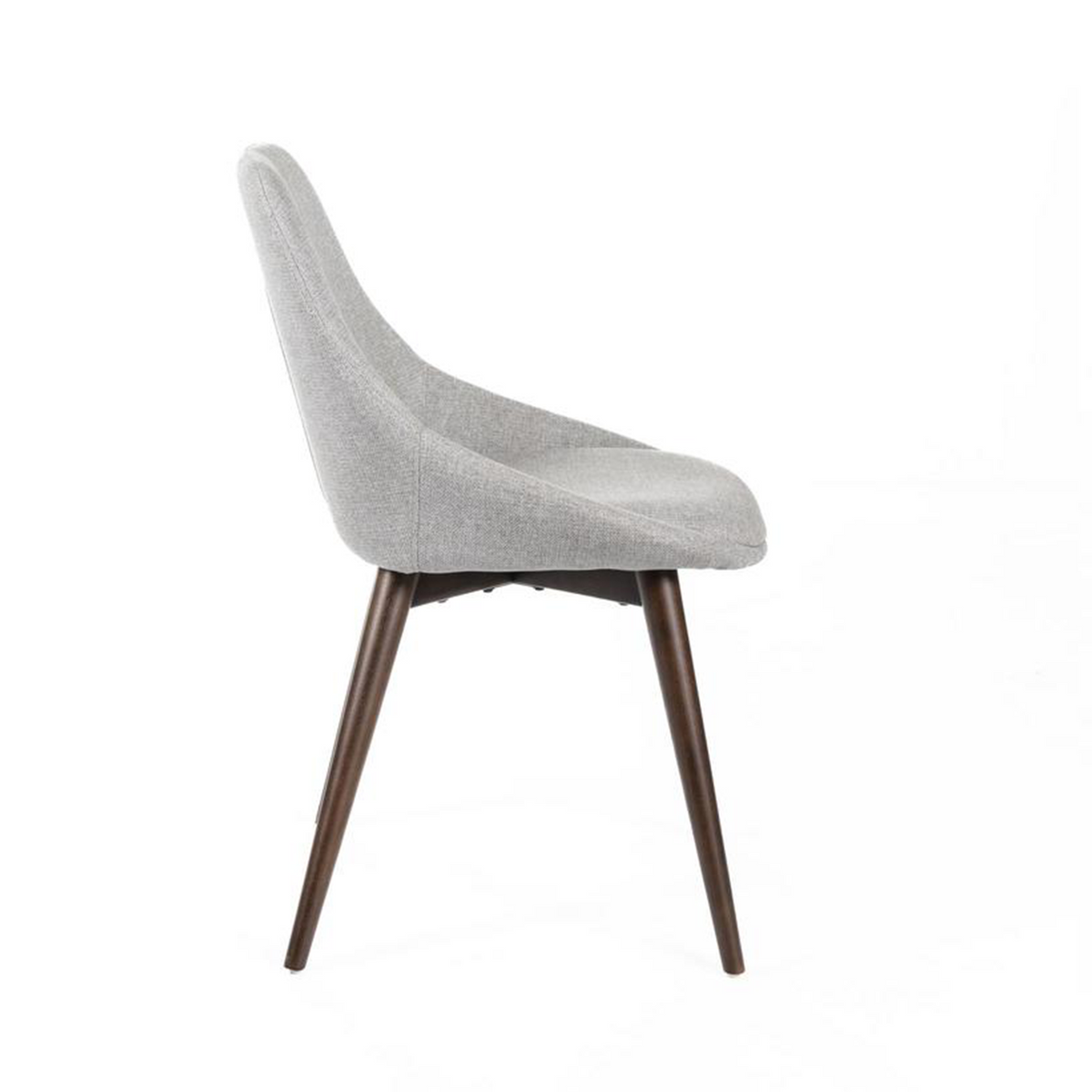Set di sedie moderne da pranzo in tessuto "Zaira" struttura in legno cm 49x58 85h