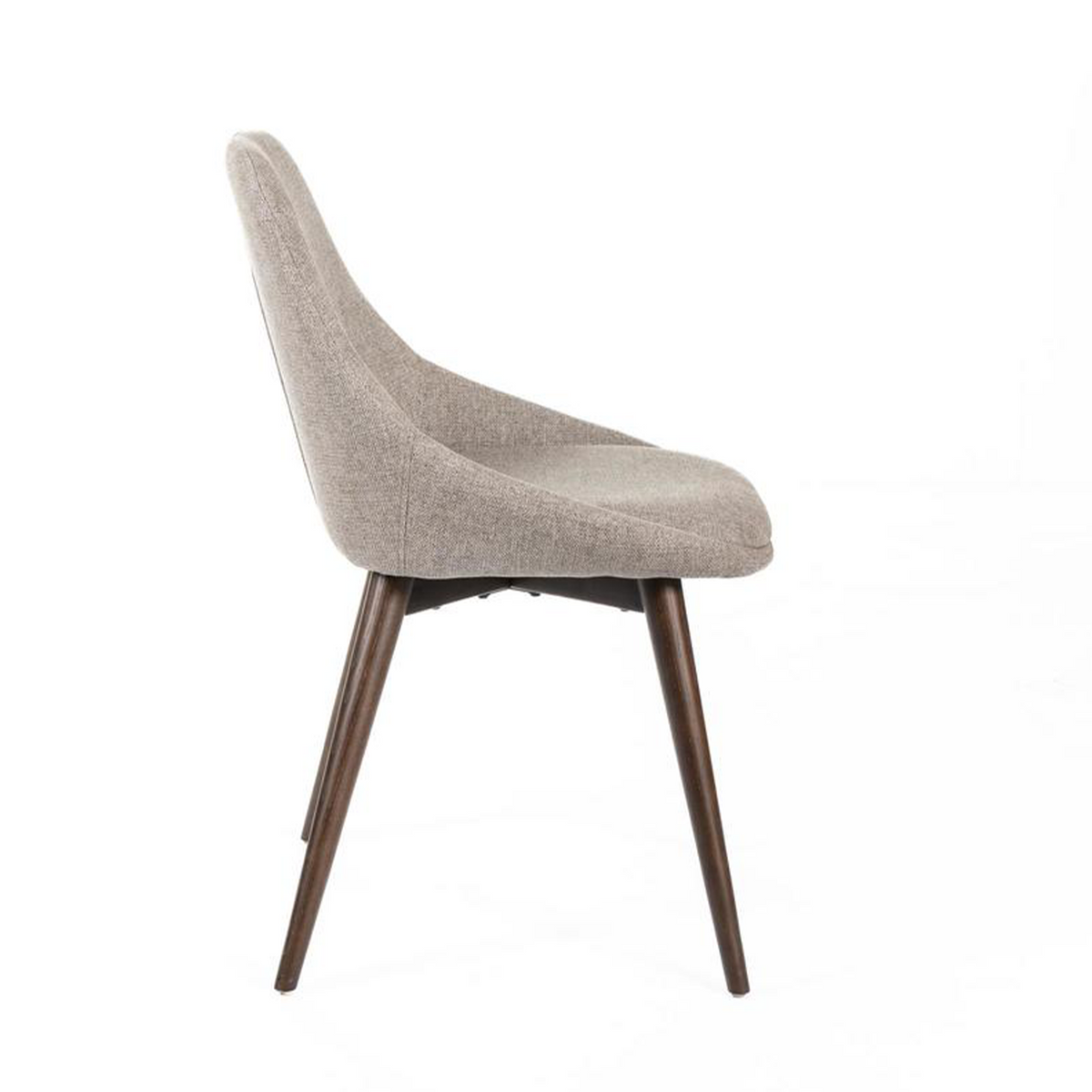 Set di sedie moderne da pranzo in tessuto "Zaira" struttura in legno cm 49x58 85h