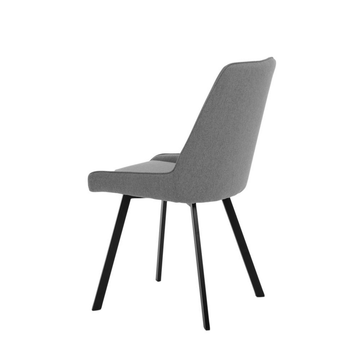 Set di sedie moderne in tessuto da soggiorno "Woody" con gambe in metallo cm 46x57 80h