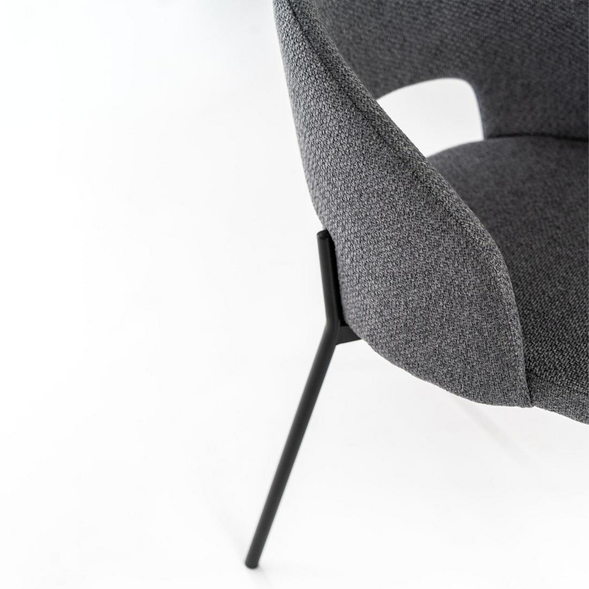 Set di sedie moderne imbottite "Erica" da pranzo in tessuto cm 56x52 78,5h