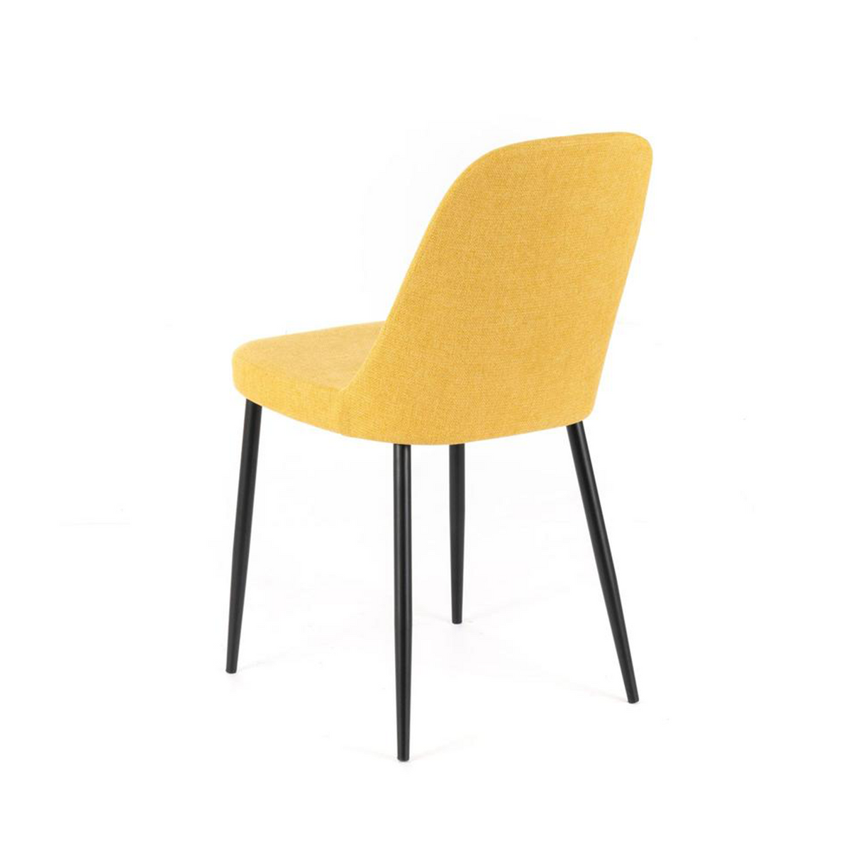 Set di sedie moderne in tessuto "Giglio" con gambe in metallo verniciato cm 46x55 85h