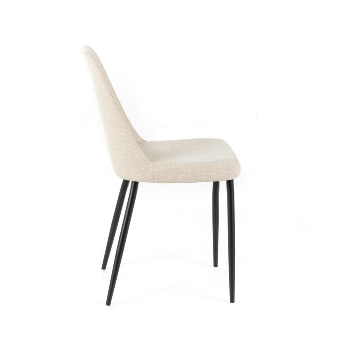 Set di sedie moderne in tessuto "Giglio" con gambe in metallo verniciato cm 46x55 85h