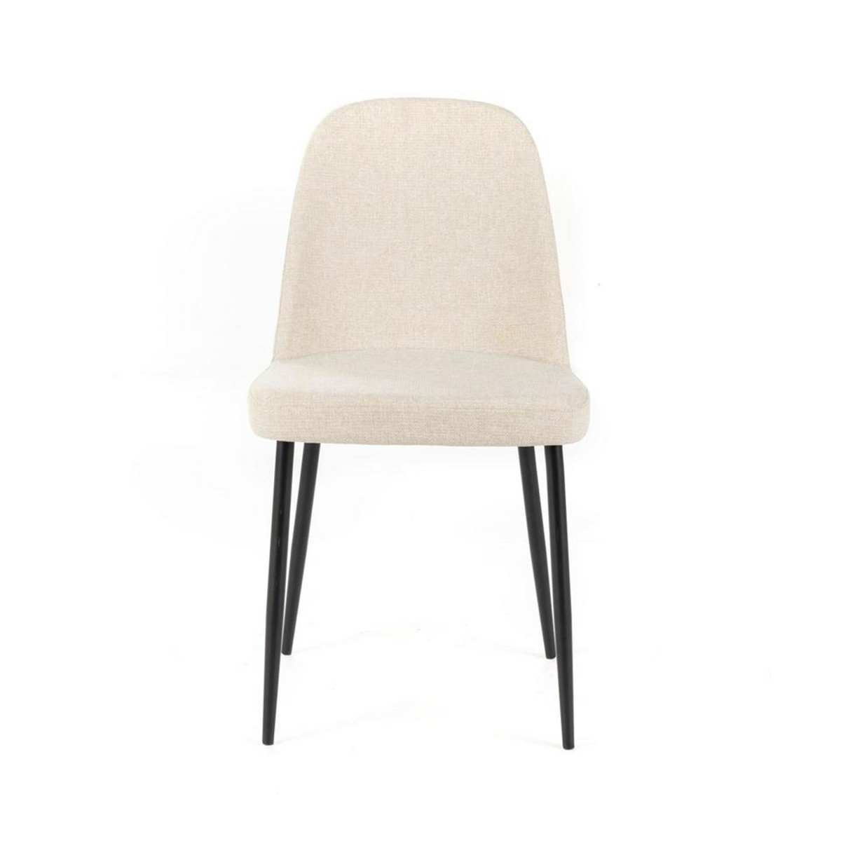 Set di sedie moderne in tessuto "Giglio" con gambe in metallo verniciato cm 46x55 85h