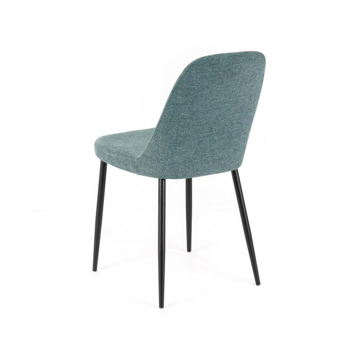 Set di sedie moderne in tessuto "Giglio" con gambe in metallo verniciato cm 46x55 85h