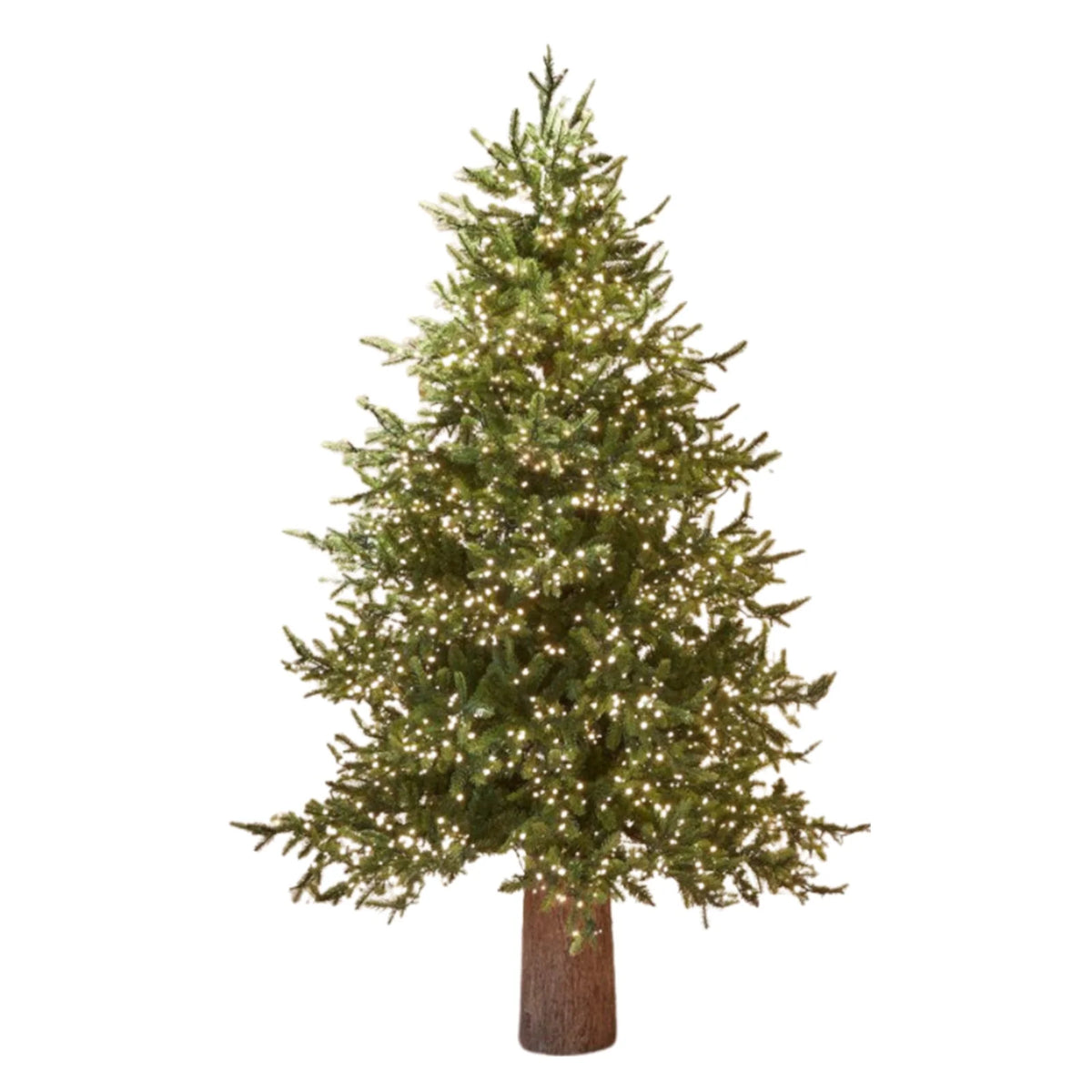 Albero di Natale "Pino Gold" con LED integrati, in PE Effetto Real Touch - MondoViro