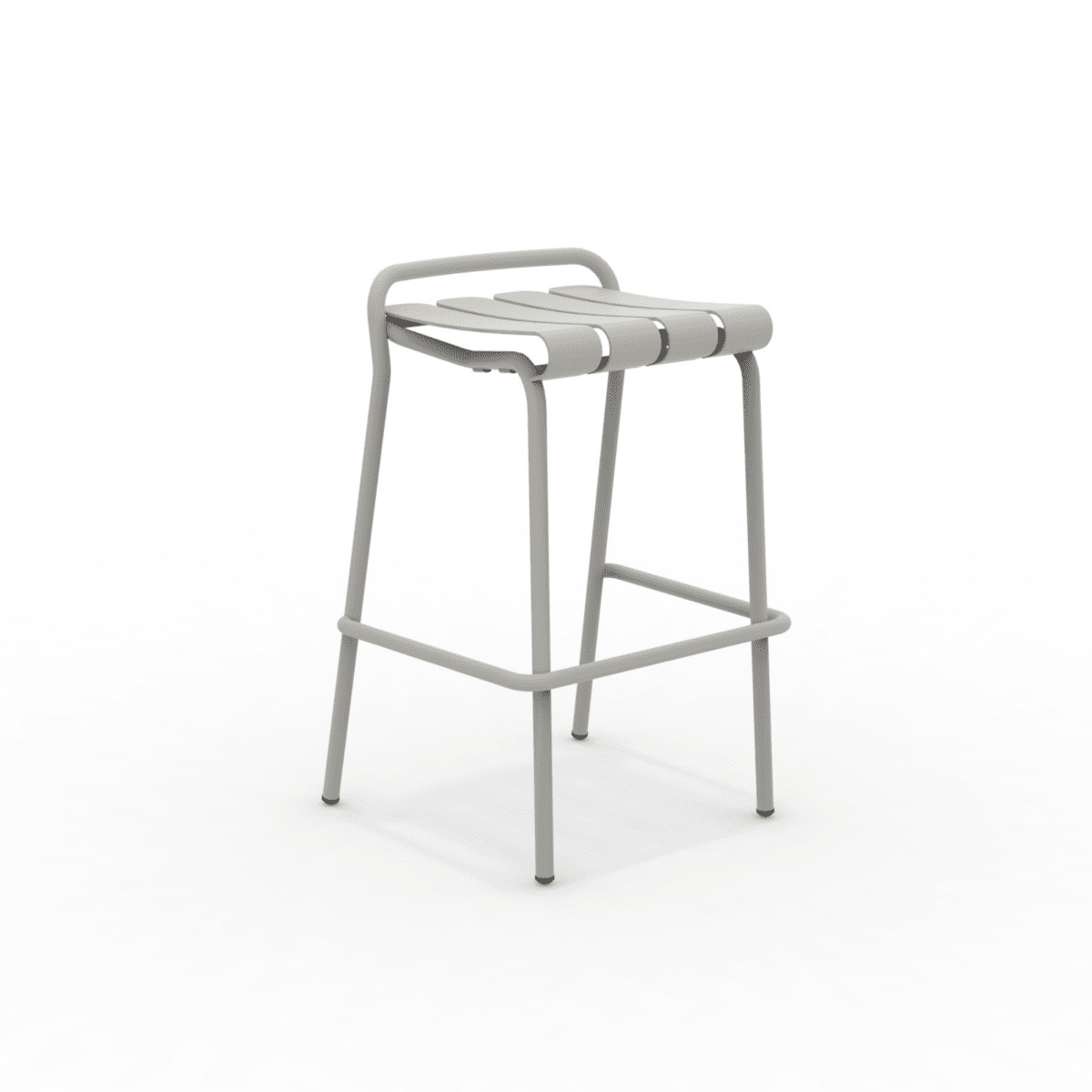 Set di sgabelli alti in alluminio "Verdea" da giardino impilabili cm 48x49 82h - MondoViro