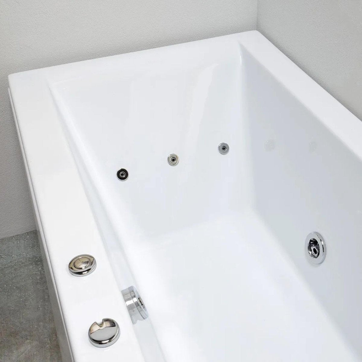 Vasca da bagno idromassaggio ad angolo "Agata" in acrilico cm 170x75 56h - MondoViro