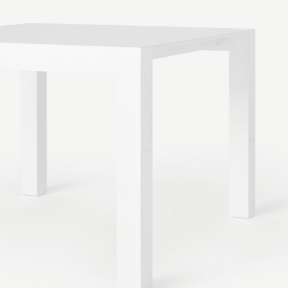 Tavolo allungabile moderno in legno bianco da pranzo "Spike" cm 103/170x90 76h