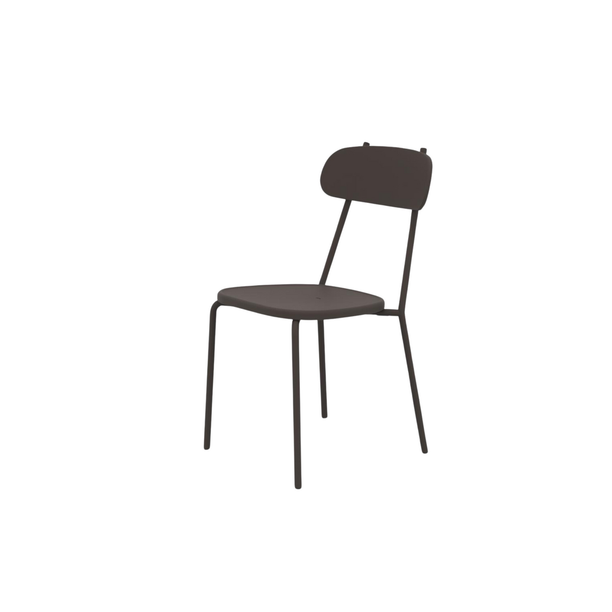 Set di sedie da giardino "Fox" impilabili in metallo verniciato cm 45x53 84h