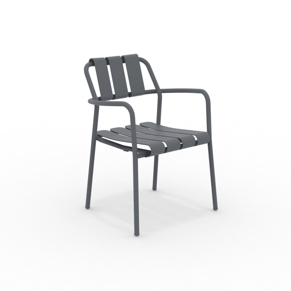 Set di poltrone in alluminio "Verdea" da giardino impilabili cm 50x58 83h - MondoViro