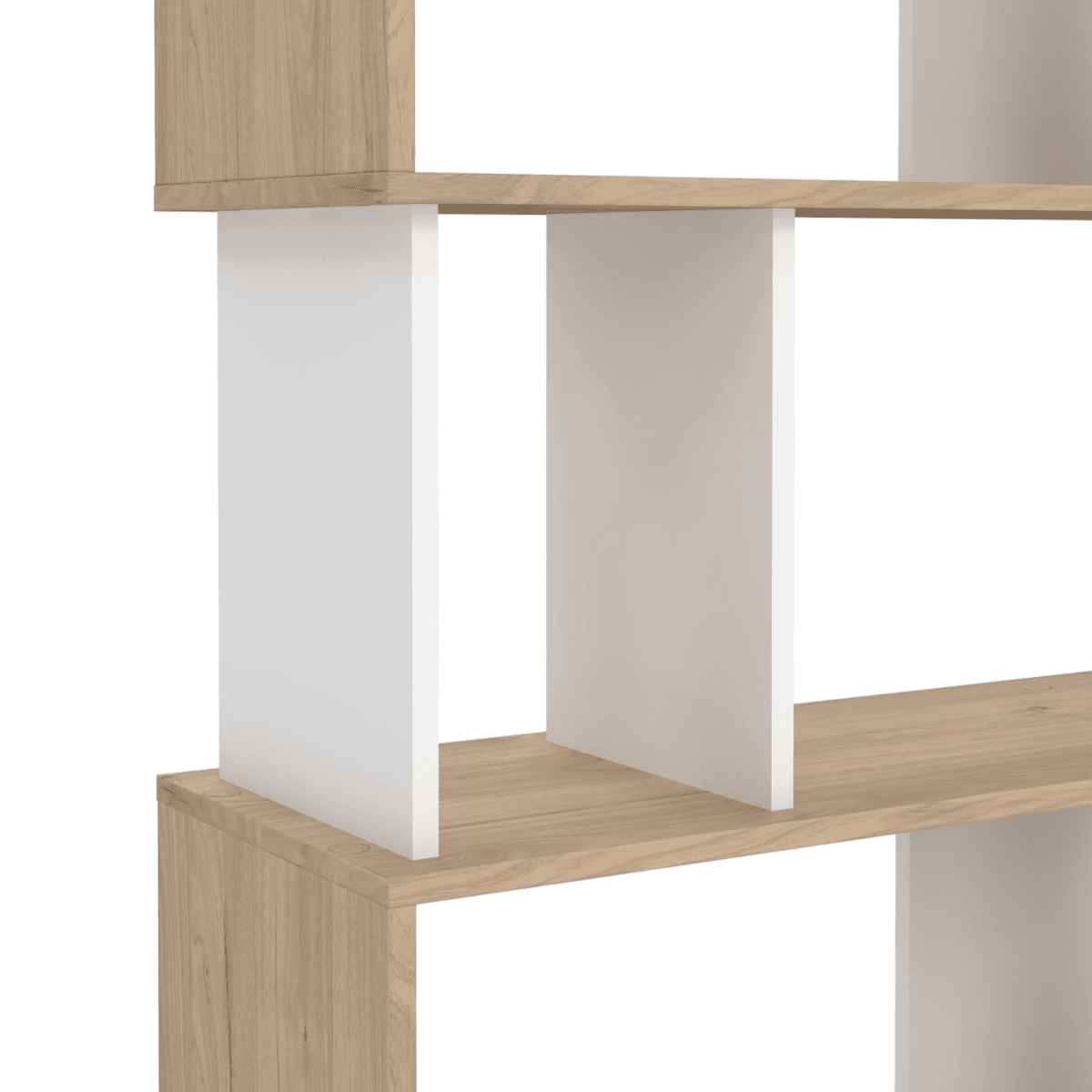Libreria moderna alta a giorno "Maze" 5 ripiani in legno da soggiorno cm 80x29,5 173,5h - MondoViro
