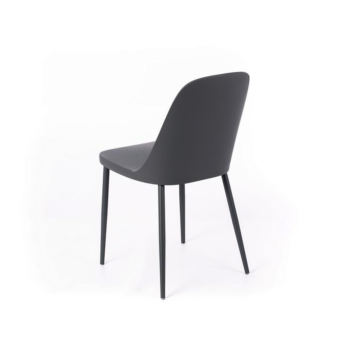Set di sedie moderne in polipropilene "Paola" con gambe in metallo verniciato