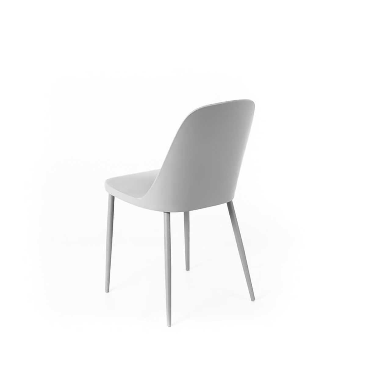 Set di sedie moderne in polipropilene "Paola" con gambe in metallo verniciato