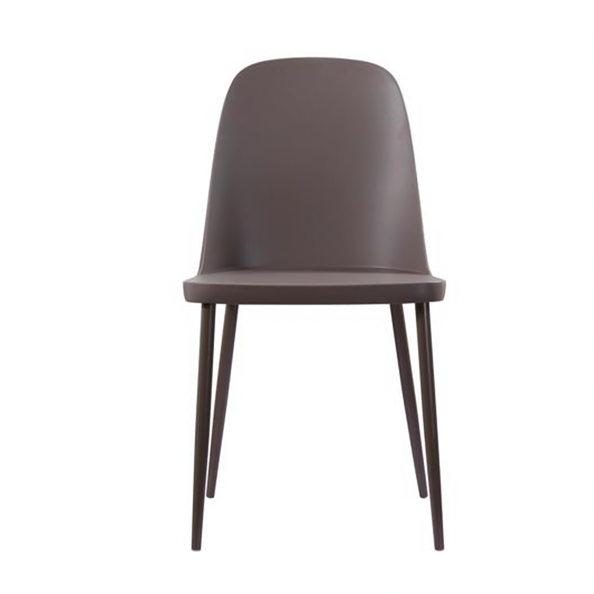 Set di sedie moderne in polipropilene "Paola" con gambe in metallo verniciato