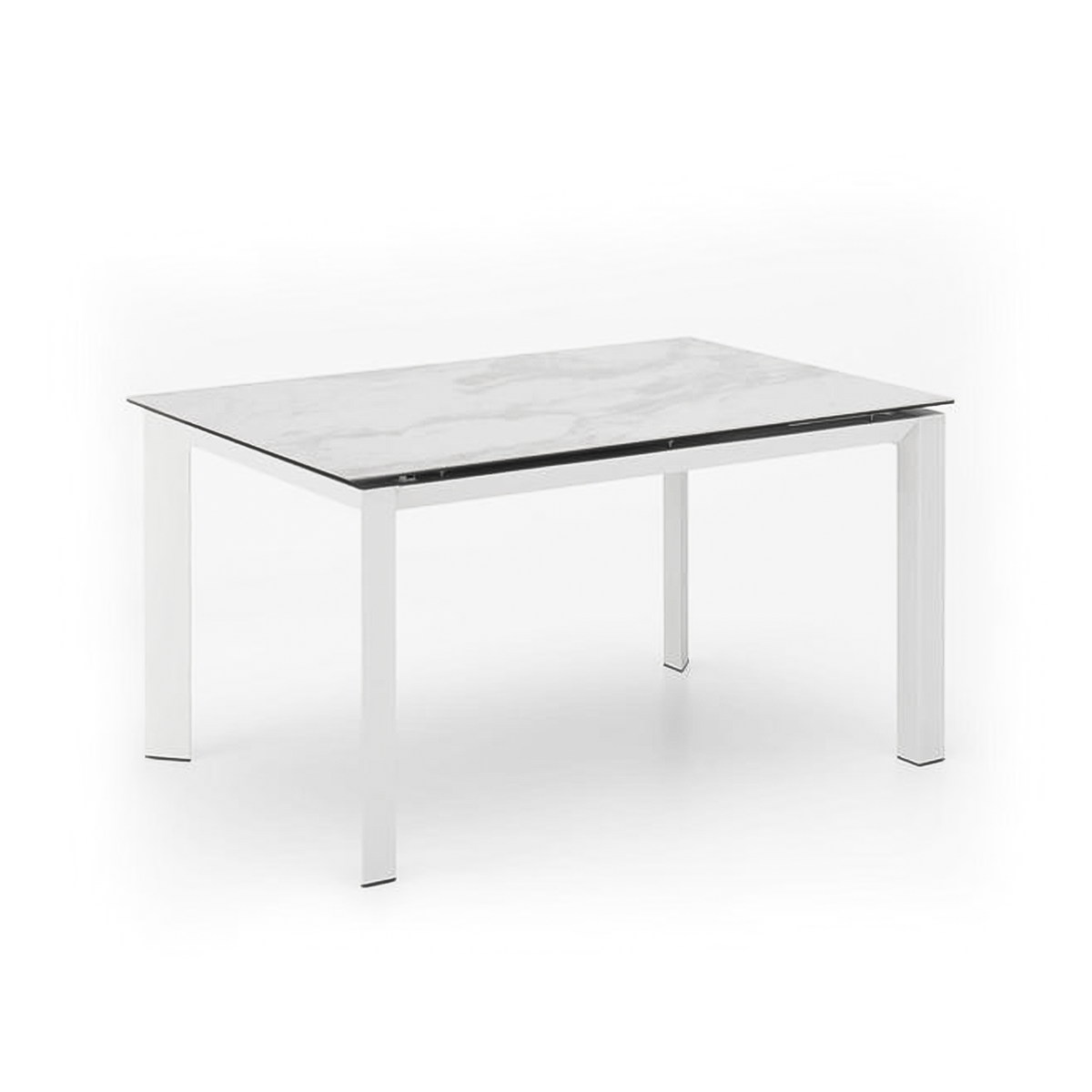 Tavolo allungabile moderno "Filo" piano in ceramica gambe in alluminio cm 140/220x90 75h