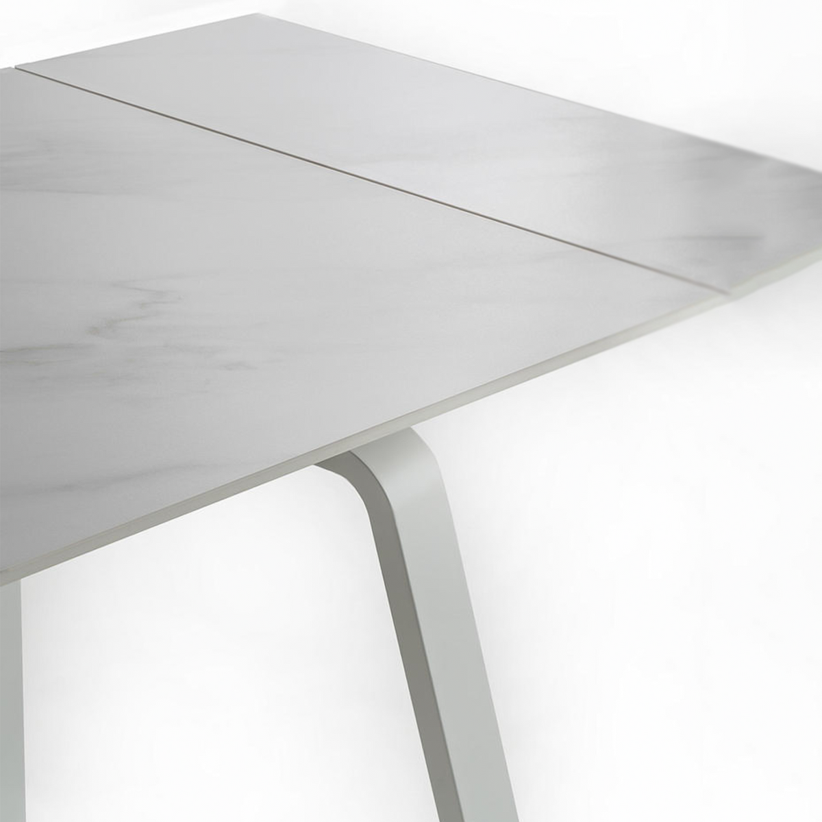 Tavolo allungabile "Zante" piano in pietra effetto marmo cm 200x80 76h