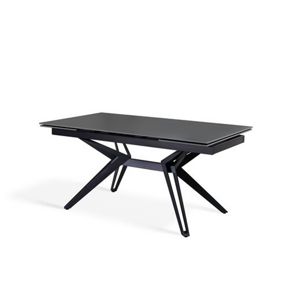 Tavolo moderno da pranzo "Horeca" allungabile con piano in ceramica effetto marmo