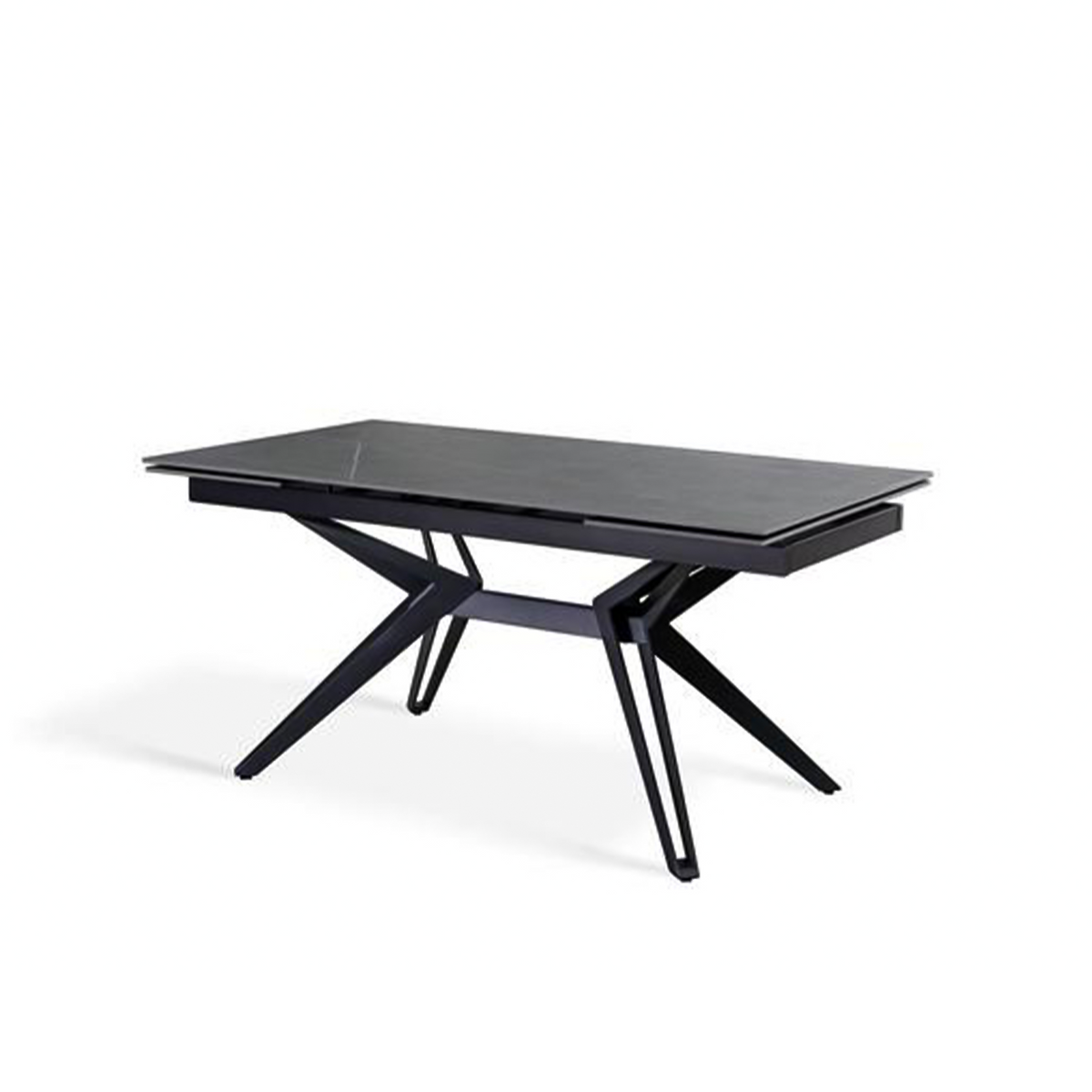 Tavolo moderno da pranzo "Horeca" allungabile con piano in ceramica effetto marmo