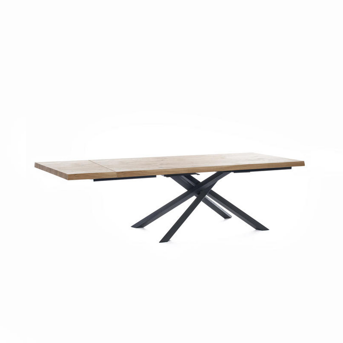 Tavolo allungabile "Théodore" piano in legno e gambe in metallo cm 160/240x90 76h