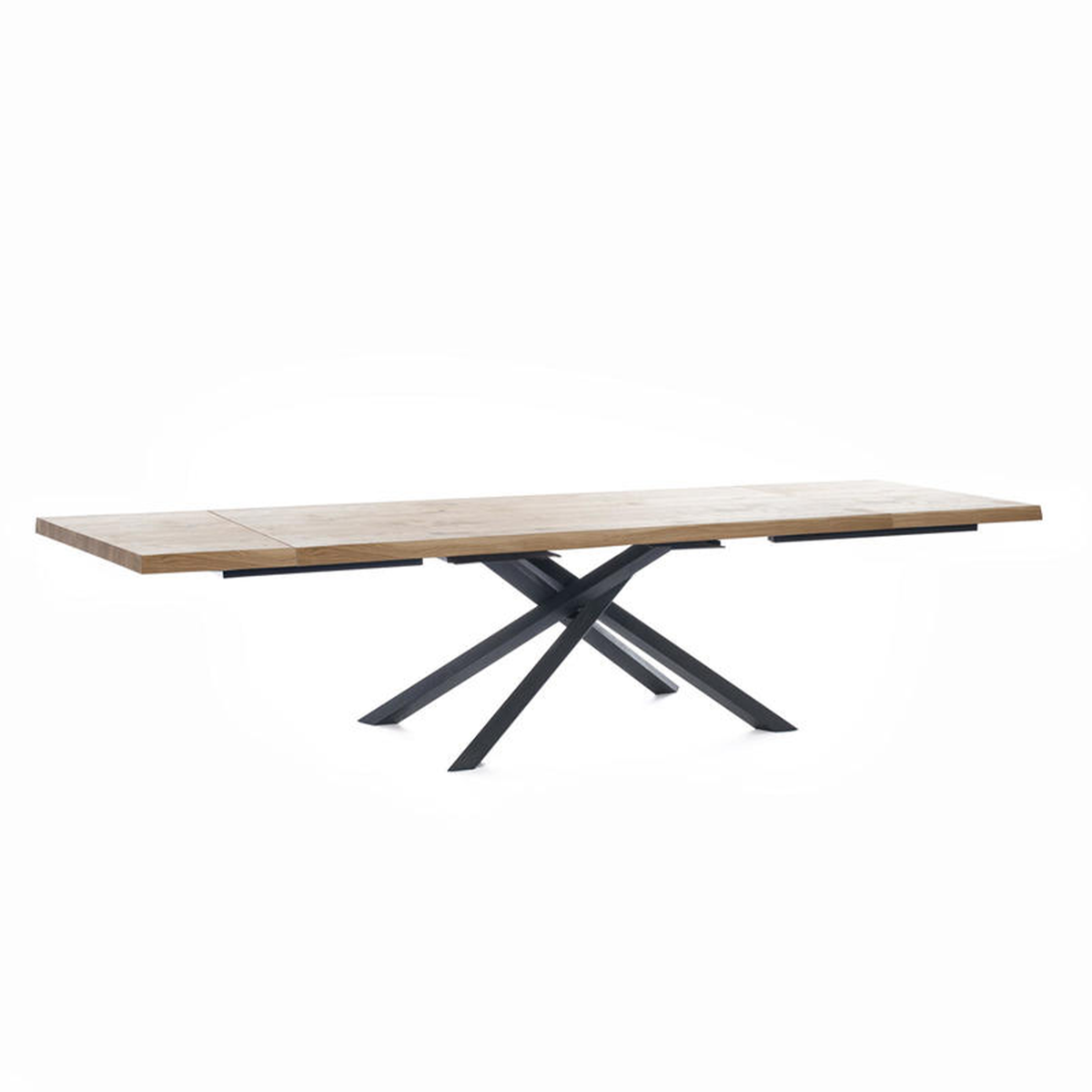 Tavolo allungabile "Théodore" piano in legno e gambe in metallo cm 200/300x100 76h