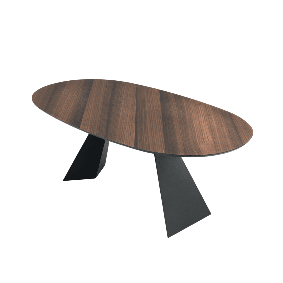 Tavolo fisso moderno da pranzo "Nargy" con base in metallo e piano in rovere cm 210x109 75h - MondoViro