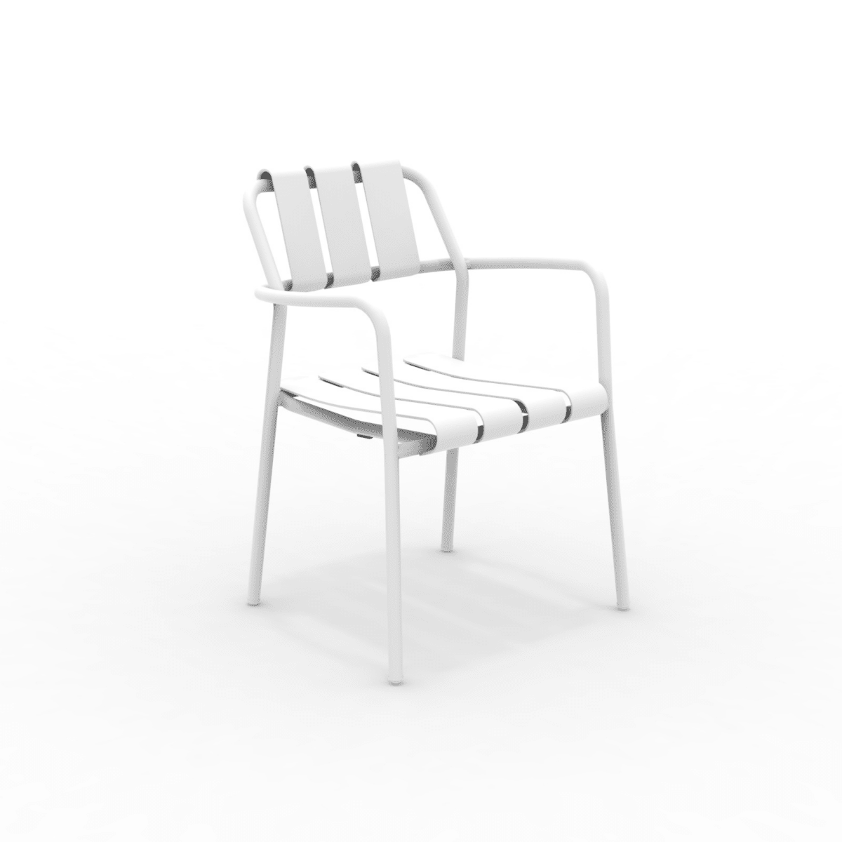 Set di poltrone in alluminio "Verdea" da giardino impilabili cm 50x58 83h - MondoViro
