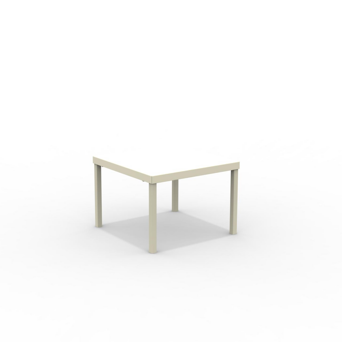 Tavolo basso quadrato in metallo "Alice3" da giardino impilabile cm 40x40 38,5h